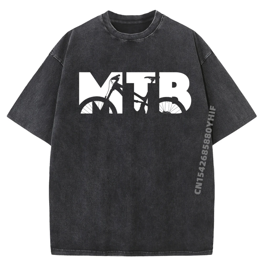 

MTB Mountain Bike Designer Clothes Men's Clothes Retro Washed Cotton T-Shirt Loose Fit Comfortable Clothes