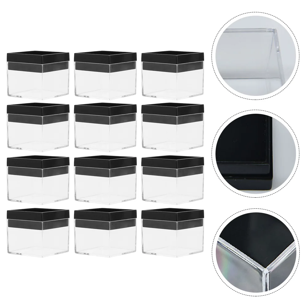 12 Pcs Display Box Case Storage for Jewelry Holder Organizer Mineral Small Monitor Coin