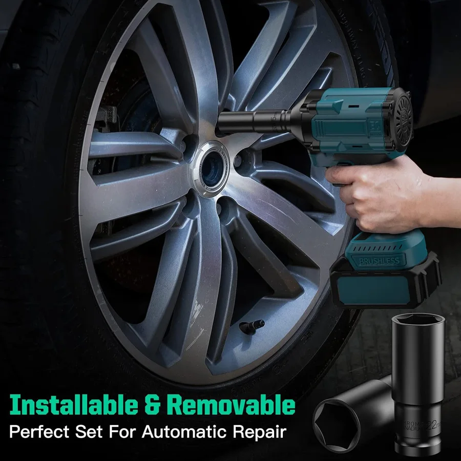 1/2Inch Drive 6-Point Impact Socket Set 10-20 pcs/set Metric Sizes Carbon Steel Impact Socket Set with Hard Storage Box