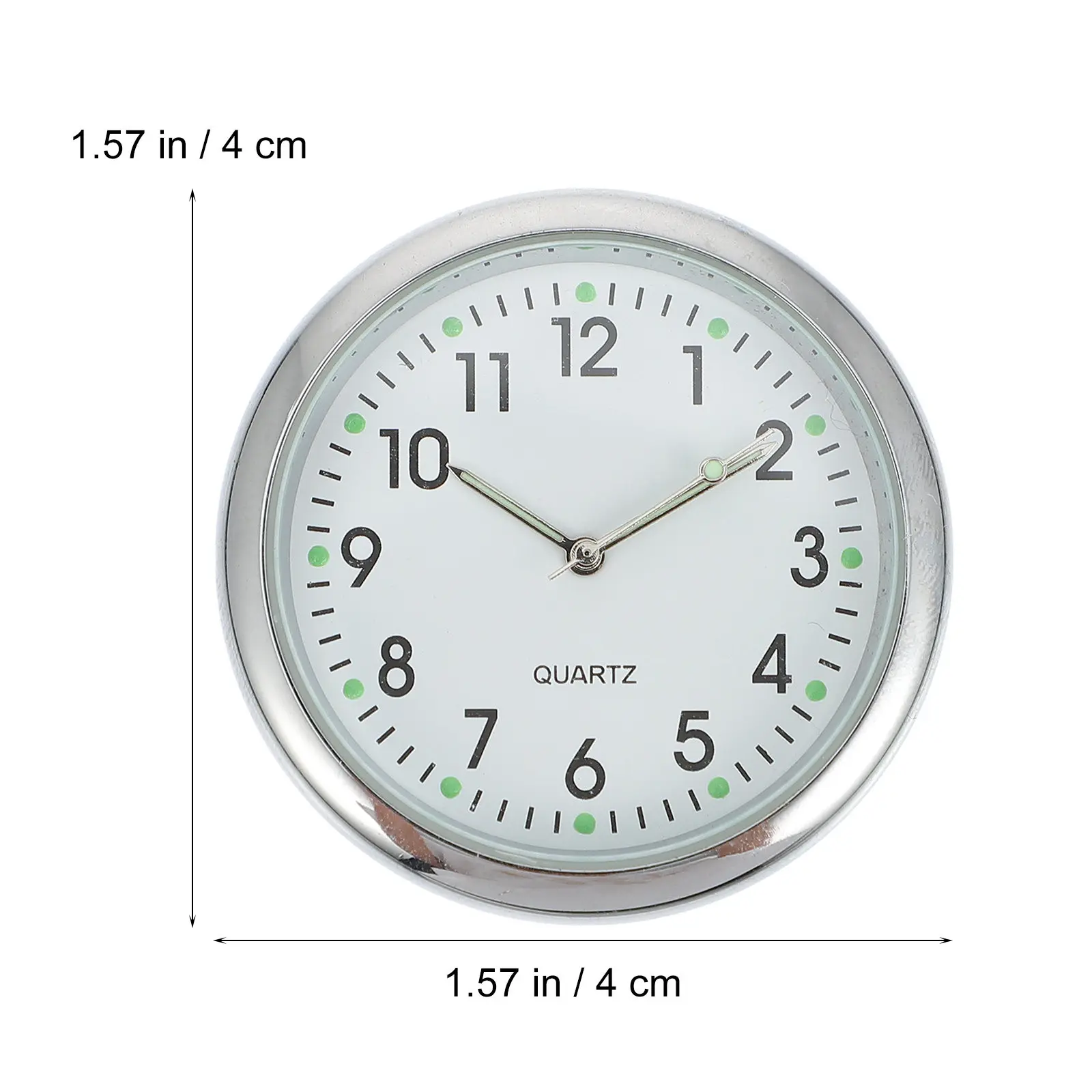 1Set Glass Car Dashboard Clock Digital Vehicle Clock with Luminous Display Mount for Auto Interior Decor and