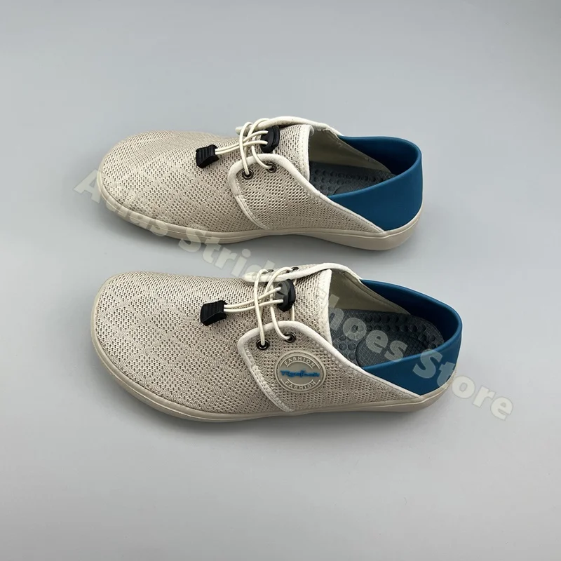 

Unisex Tan Mesh Slip-On Shoes Drawstring Closure Breathable Lightweight Non-Slip Daily Casual Outdoor Summer Commute Shoes