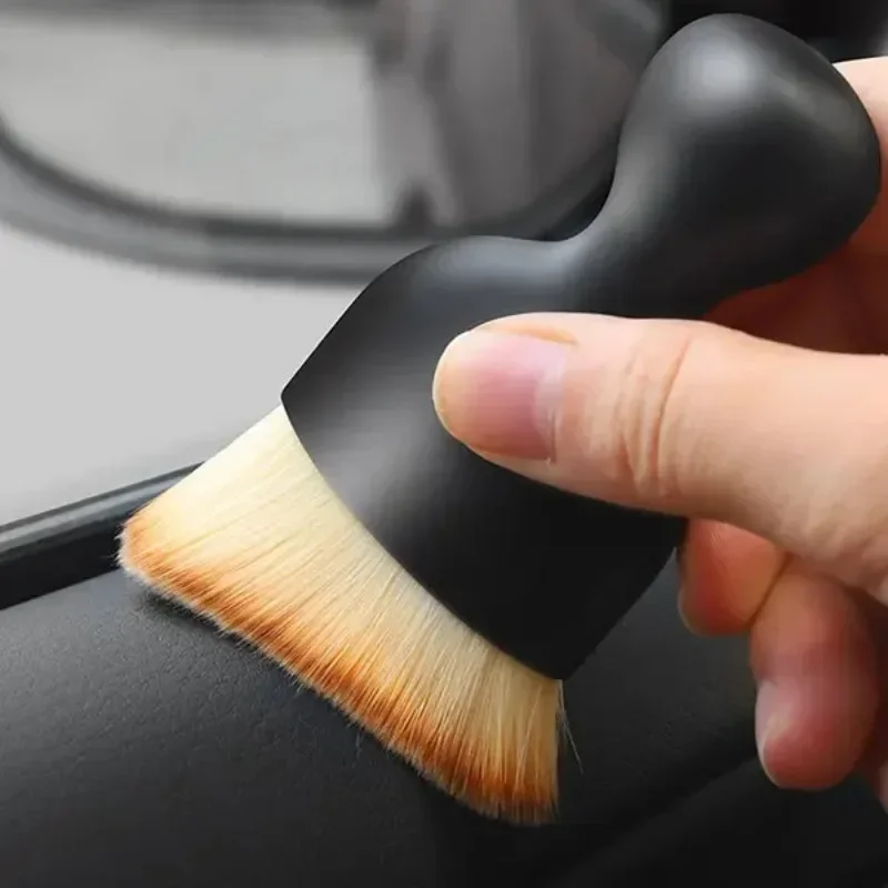 Car Interior Cleaning Brush Soft Fur Dust Removal Detailing Brushes with Cover Auto Air Conditioner Outlet Keyboard Clean Tools