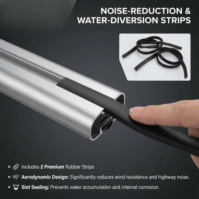 High Quality Aluminum Clamp-On Roof Rack Bars 120-150cm Overlanding SUV
