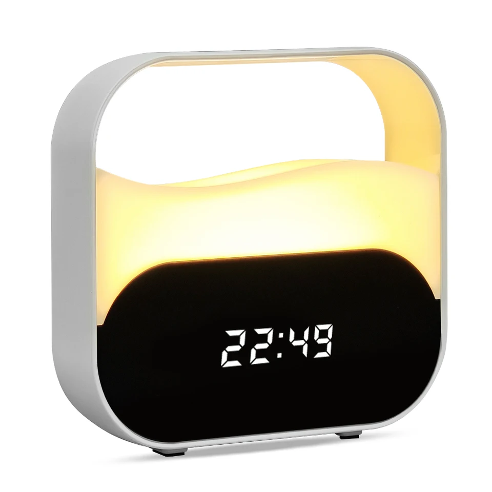 Rechargeable Digital Alarm Clock with Night Light