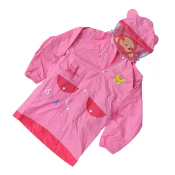 Voděodolný PVC pláštěnka s kapucí, přenosná skládací pláštěnka, lehká a odolná, nepromokavá pláštěnka pro školáky, růžová 6 nejlepší prodej Dámské PVC pláštěnky - №6