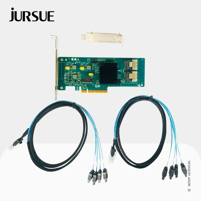 Imagem -01 - Lsi 92018i Raid Controller Card 6gbps Hba Fw:p20 92119i it Mode Sas Pci e Expander Adapter para Zfs Nas Unraid Mais Sff-8087 to Sata Cable