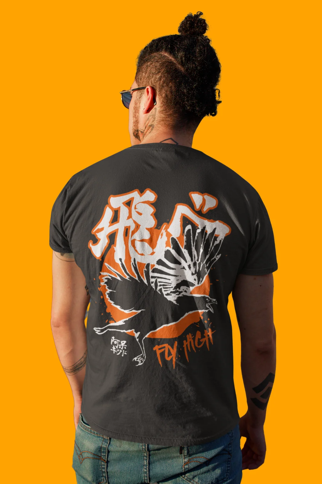 Mens Shirt Organic Cotton Anime Haikyu!! Shōyō Hinata Streetwear Fashion Manga