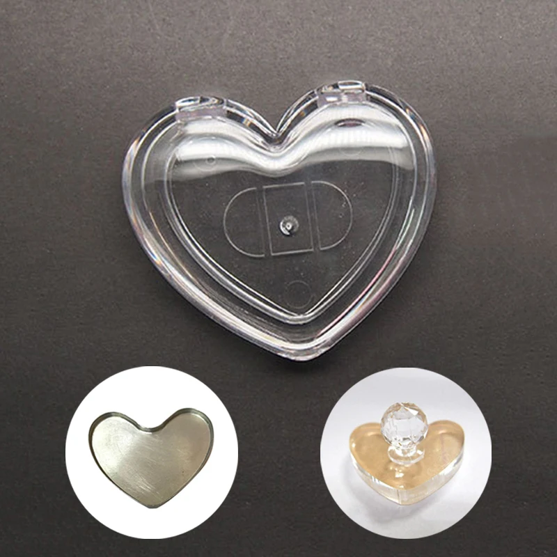 Love Heart Shape Empty Eyeshadow Case Lipstick Box Pigment Palette Refillable Blush Highlighter Contouring Box Makeup Dispenser