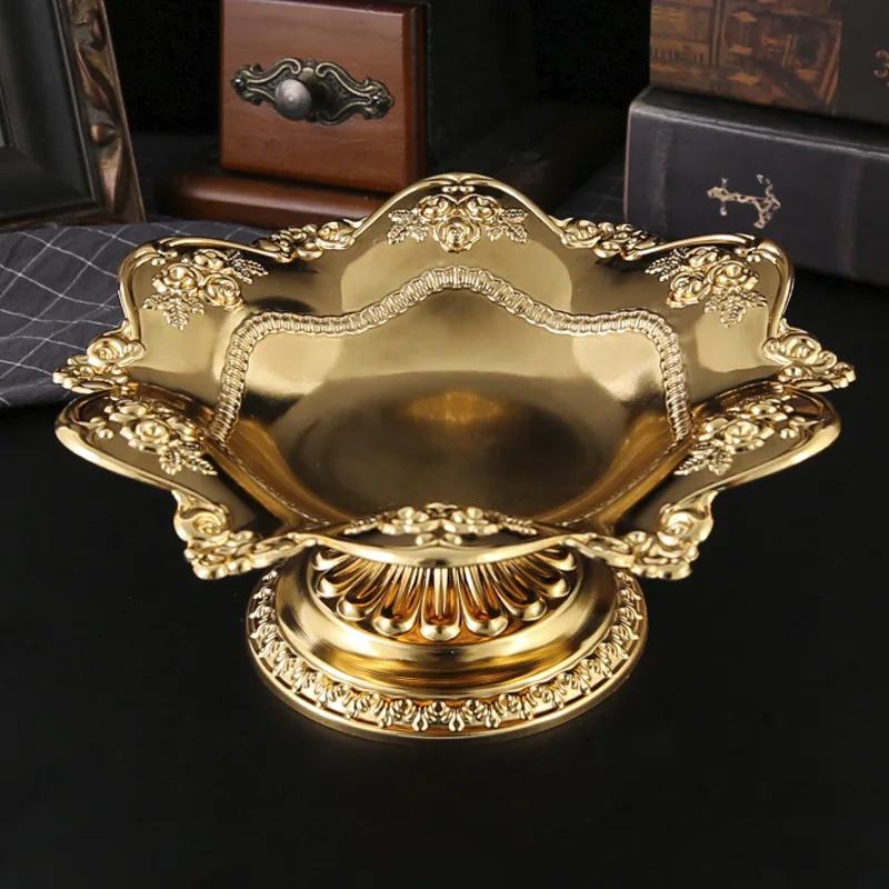 1pc Household Metal Fruit Plate Offerings for Buddha High-foot Lotus Plate Used for Worshiping and Offering To Buddha