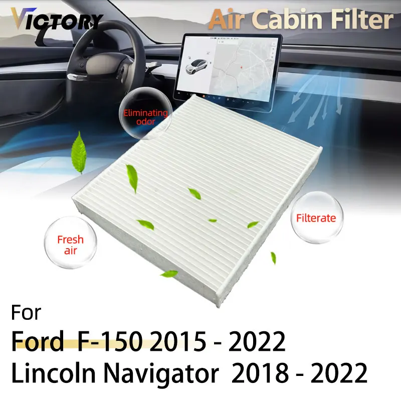 

HEPA Air Cabin Filter For Ford F-150 F150 F 150 Lobo 2015 - 2022 Ford Expedition Lincoln Navigator L 2018 - 2022 V6 7C3Z-9601-A