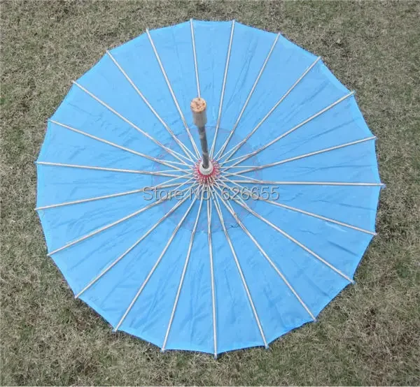 Chinesischer Farbiger Stoff-Regenschirm Weiß-Rosa Sonnenschirme Traditioneller Chinesischer Tanz-Farbschirm Japanische Seiden-Requisiten – Detail 29