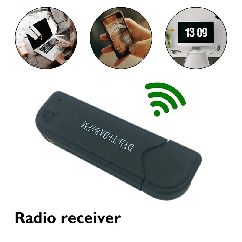 SDR Receiver SDR Radio Tuner Receiver Black RTL2832U USB2.0 DVB-T DAB FM SDR RTL With Antenna And Remote Control