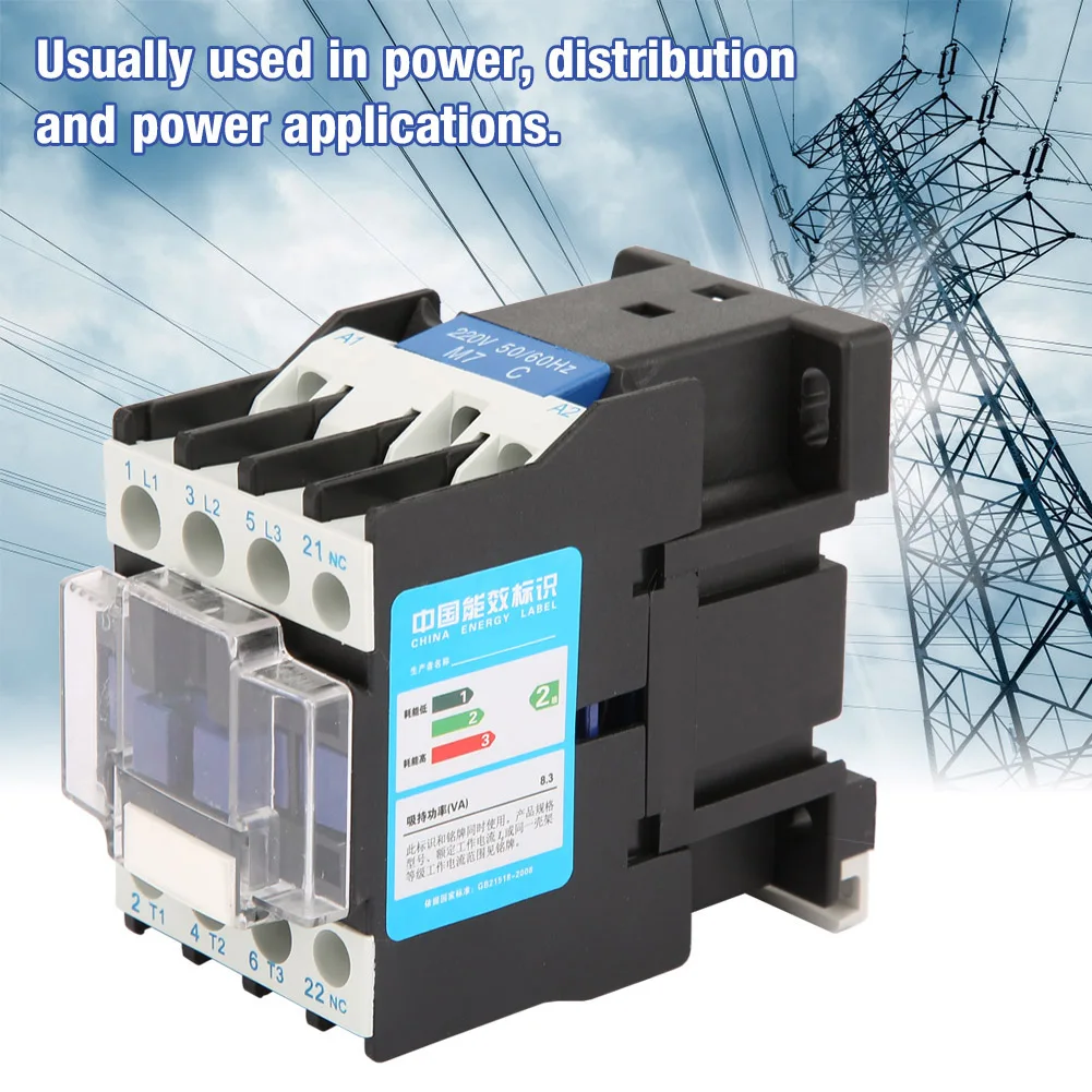 

Электрический контактор Промышленный контактор переменного тока Контактор переменного тока CJX2-1801 Высокочувствительный промышленный электрический контактор переменного тока 220 В 18 А