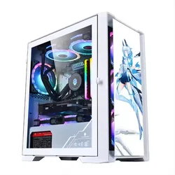 AOTESIER Gaming PC core i7 CPU With 8G /16G RAM 256G SSD HD4600 ATX/ITX/M-ATX full view side panel Temper Glass Front pc gamer