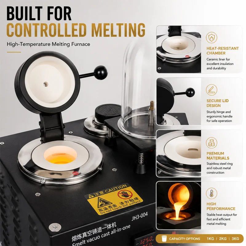 PHYHOO 1KG 2KG 3KG Jewelry Vac - Gold Melting Furnace Crucible 2Kg 评论和价格