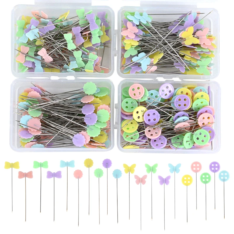 

100Pcs/Box Big Head Pins Embroidery Patchwork Pins Accessories Tools Sewing Needle Arts DIY Clothing Apparel Sewing Accessories