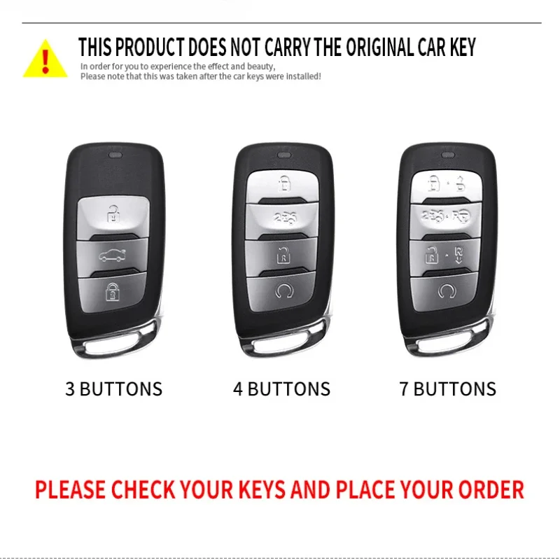 for Changan Hunter F70 CS35 CS75 PLUS CS85 COUPE CS95 Accessories 7/3/4 Bottons Metal Car Key Cover Fob Case Shell