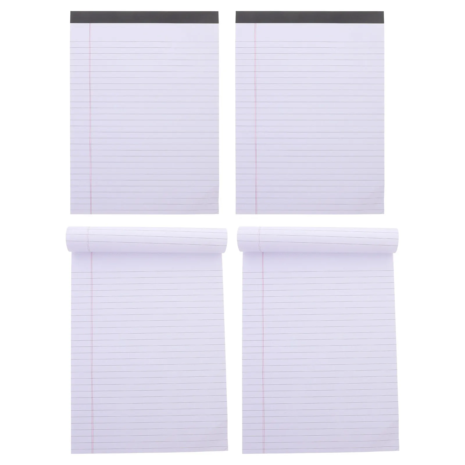 4Pcs A4 Notepad Tear-Off Design Undated Thick Paper Smooth Ink Writing Notepad for Work Study Scheduling Goal Tracking Portable