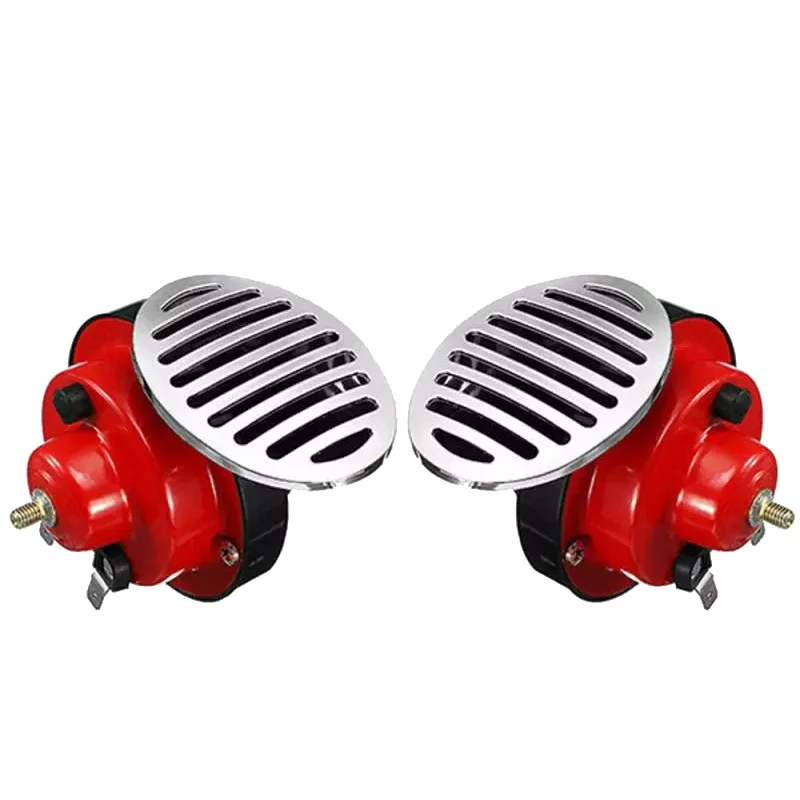 2Pcs 12V 300DB Car Air Horn Snail Horn Motorcycle Alarm Loud Boat