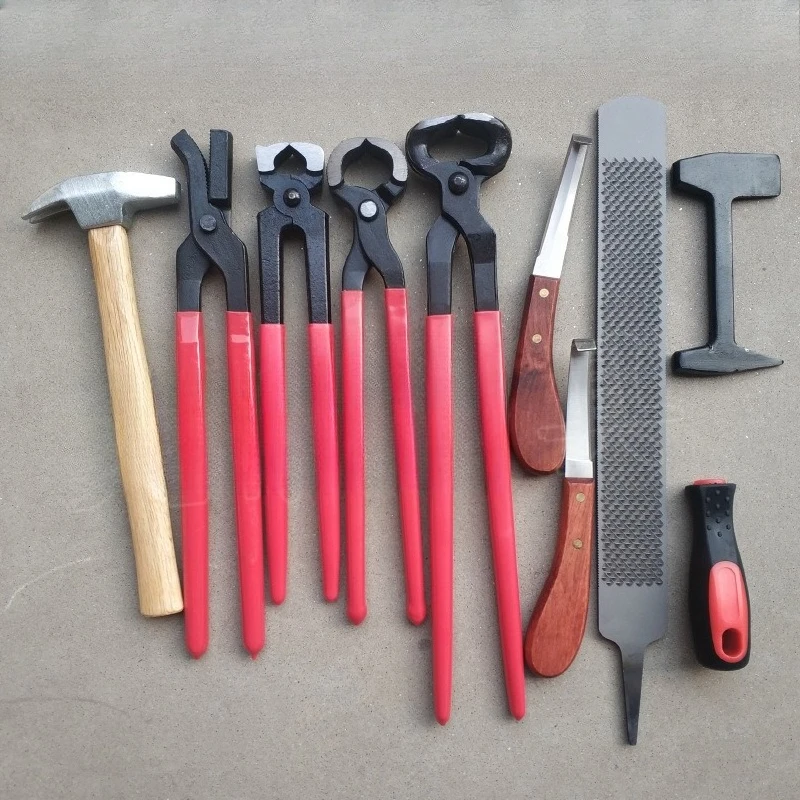 Farrier Horse Hoof Trimming Kit Hoof Pliers Horseshoe Repair Tools for Stable Equine