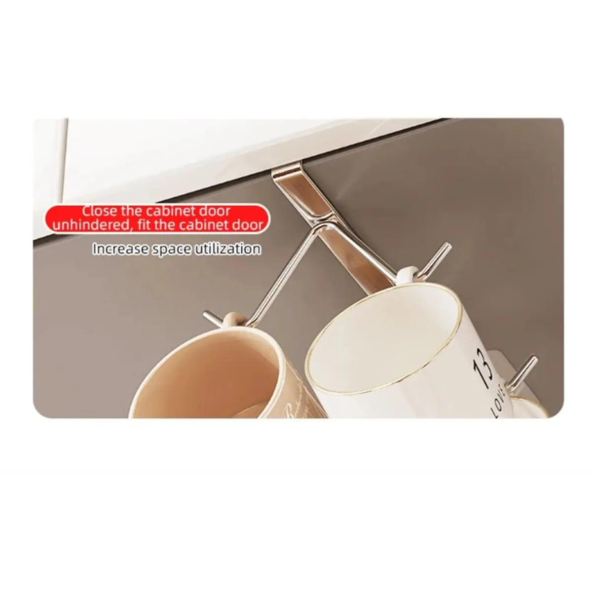 

Высокое качество, 6 крючков, держатель для кофейной чашки, держатель для кружки, крючок для хранения из нержавеющей стали 304, многофункциональная кухонная утварь без сверления