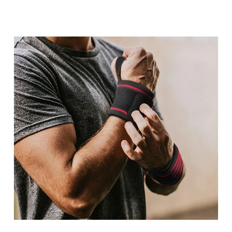 Suporte de pulso cinta correias para treinamento de ginástica, força extra pulseira wraps levantamento de peso, fitness bandagem, atadura esportiva, 1pc