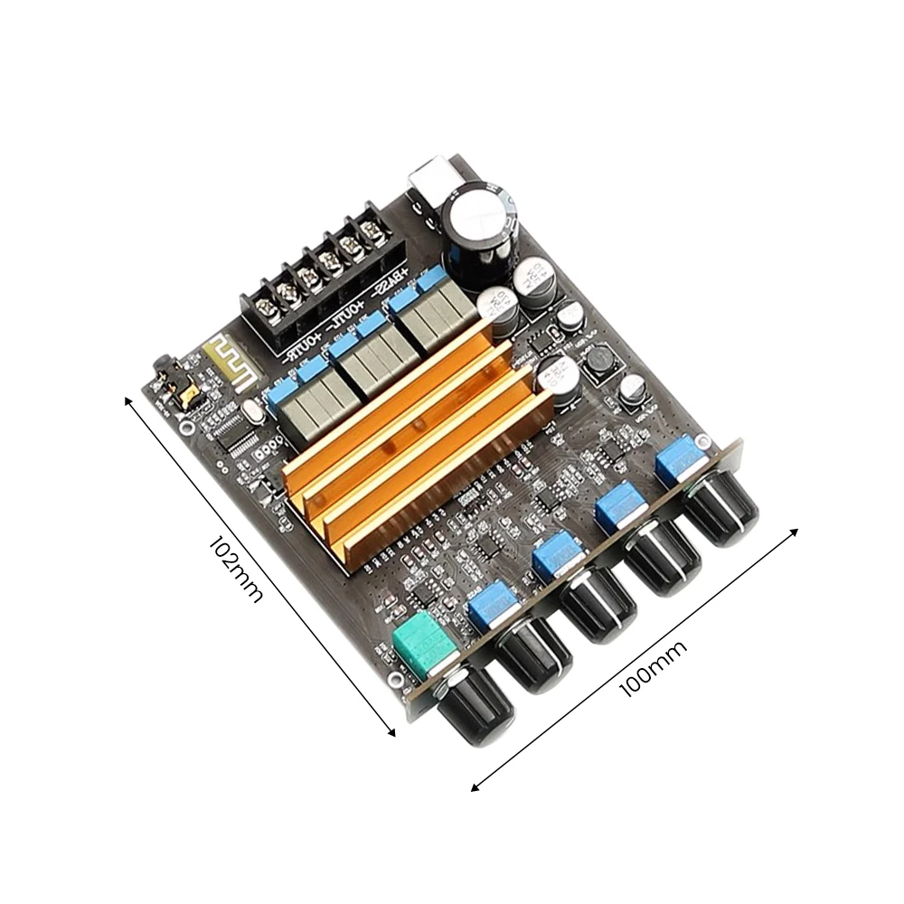 AIYIMA-Amplificateur de caisson de basses TPA3221, carte audio HiFi 2.1, Bluetooth 5.0, amplificateurs de puissance haute puissance 2x100W + 200W,