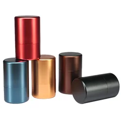 Waterproof Mini Airtight Storage Jar,Small Proof Containers with Lids,Aluminum Alloy Tea Tins for Spices Coffee Tea in Traveling