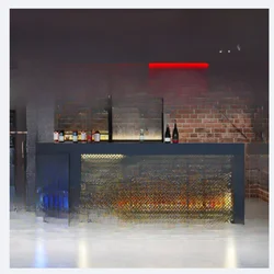 Industrial style checkout page restaurant milk tea shop barbecue counter bar corner beauty salon bar reception desk