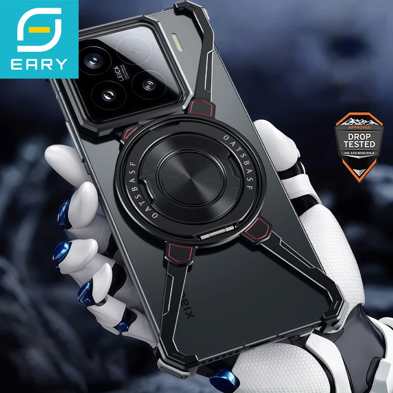 

Eary for Xiaomi 15/15Pro Phone Case Magsafe With 360°Rotate Magnetic Stand Aluminum Alloy Frameless Shockproof Protective Cover