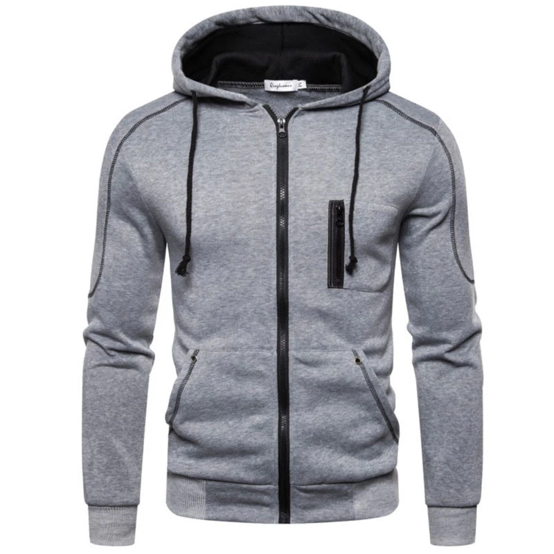 Plus Size 3XL Hoodie Men Autumn Winter FullSleeve Zipper Cardigan Men Hoodies Sweatshirts Casual Slim Solid Hooded Sweatshirt Me