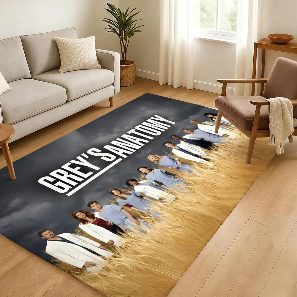 Greys Anatomy TV Floor Mat Soft Thickened Absorbent Non-Slip Bedroom Living Room Door Mat Home Decor Flannel Rugs