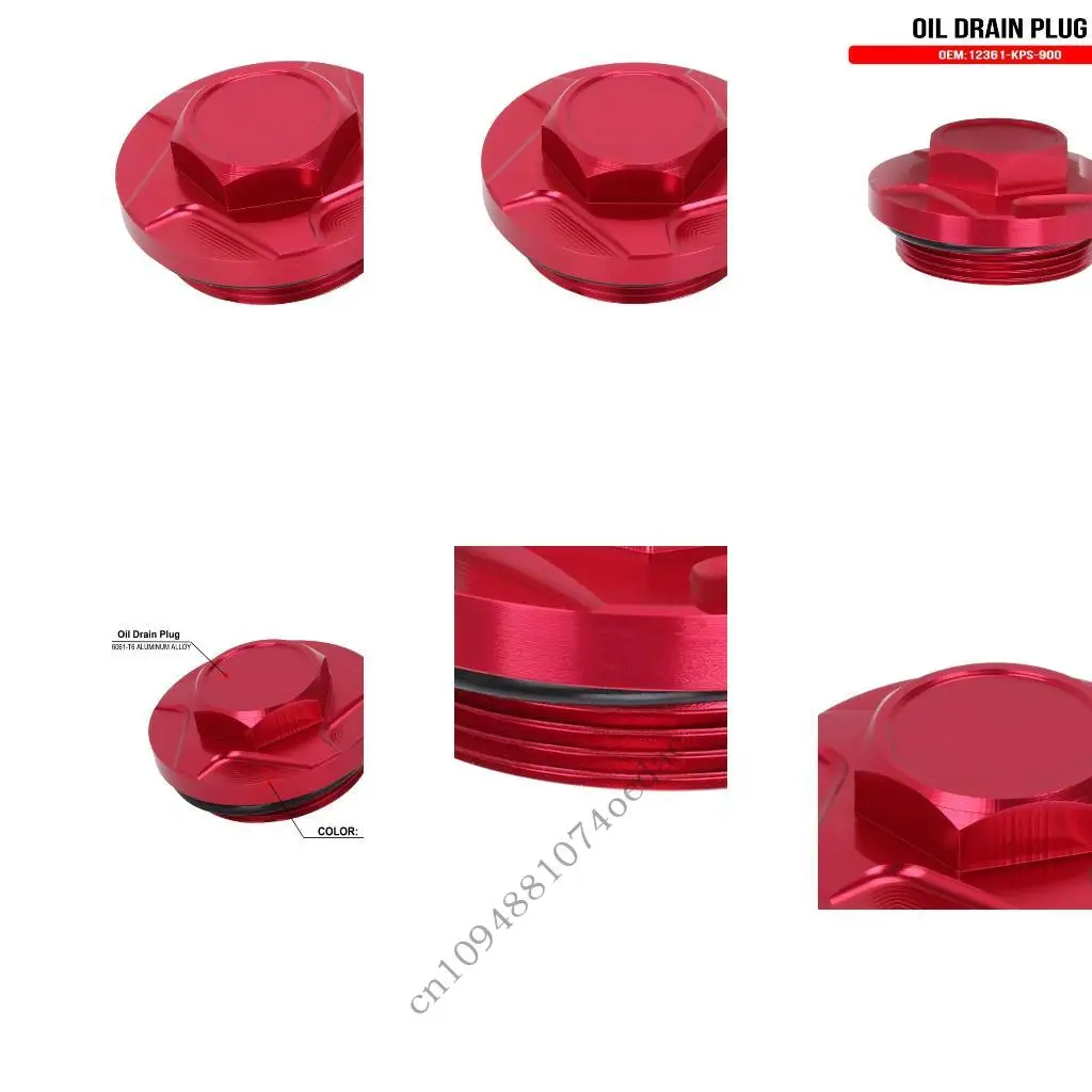Anti Corrosion Aluminum Motorcycle Oil Change Plugs With Rubber Gasket For Smooth Installation 