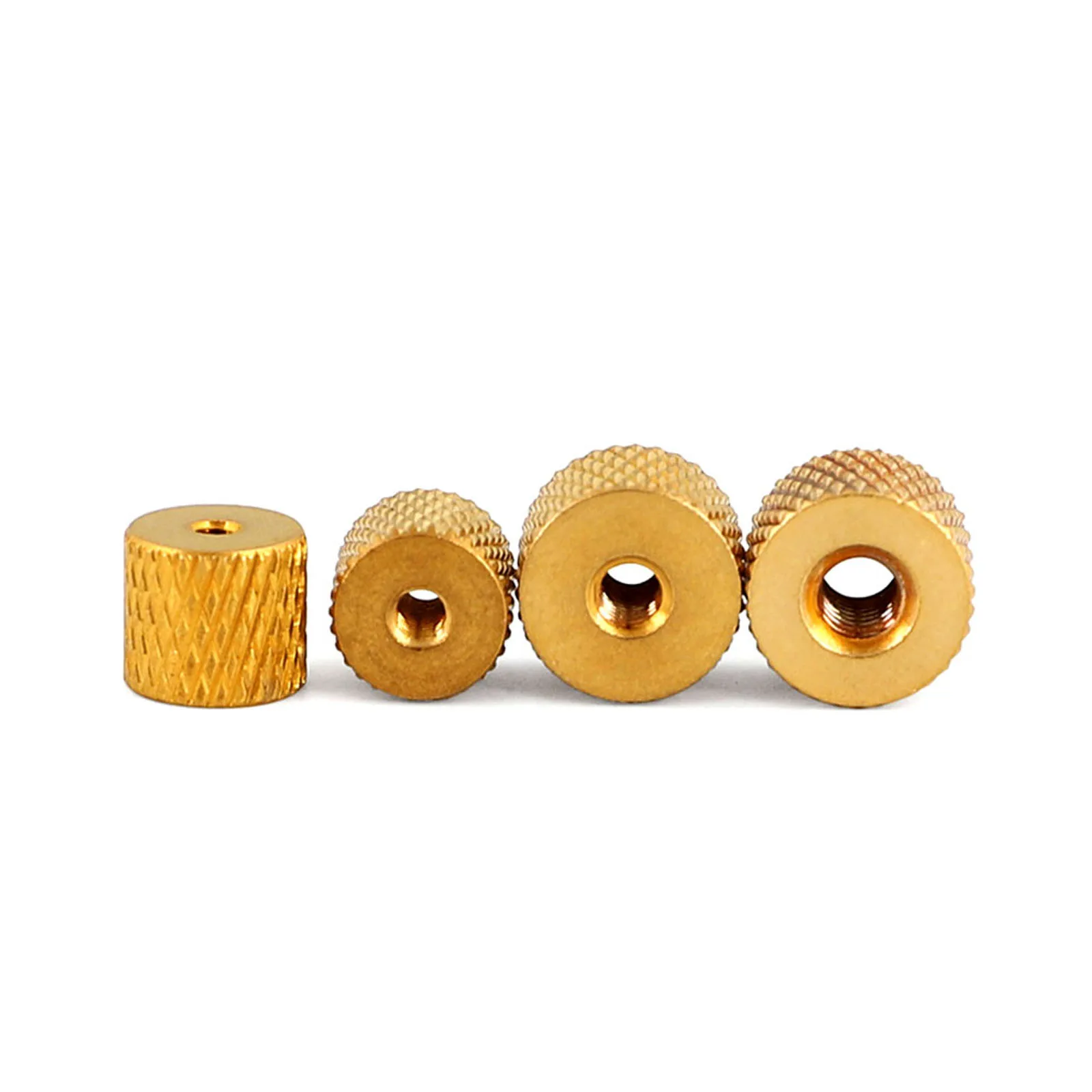 5Pcs/lot M2 M2.5 M3M4 Solid Brass Copper Adjusting Knurled Thumb Nut Pinapple Pattern Thumbnut for Air Water Cooling Fan PC Case