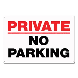 Retro Metal Aluminum Sign Private Property No Parking Outdoor Garage Street Home Bar Club Retaurant Wall Decor Signs 12X8 Inches