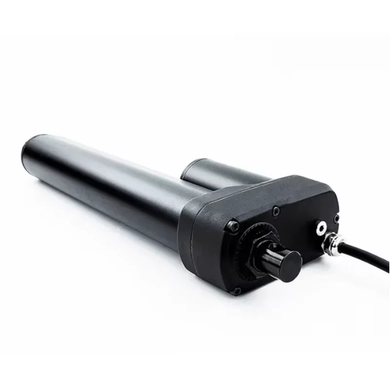 24V Permanent Magnet Tubular Motor Linear Actuator Flange Mount 176lbs/800N High Speed 4-Inch Stroke IP65 Waterproof Electric