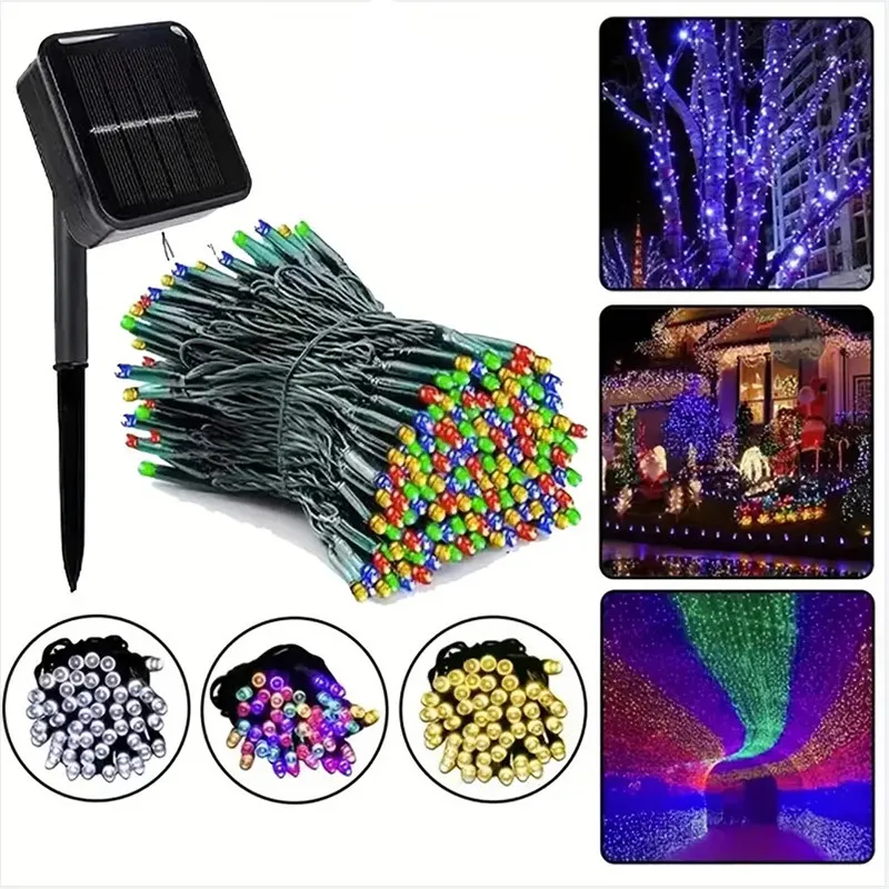 Outdoor LED Solar Light String Flashing Light Halloween and Christmas Decoration Courtyard Garden Atmosphere Decoration Light