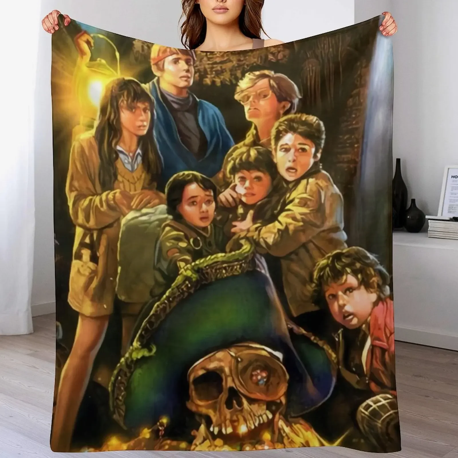 

the goonies Throw Blanket sofa bed Bed for winter Flannel Fabric Blankets