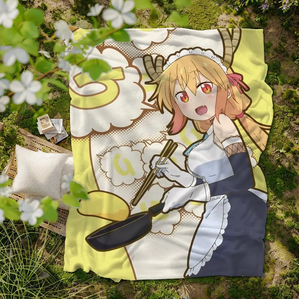 anime D-Dragon Maid K-Kobayashi Throw Soft Flannel Blanket for Bed Bedroom Sofa Picnic Throw Skin-friendly Breathable Gift Cover