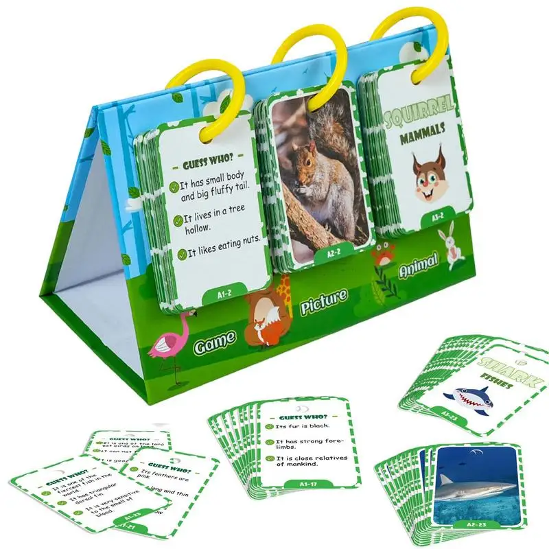 69 Sheets Animal Cognition Flash Cards Realistic Animal Recognition Cards Montessori Educational Animal Matching Card Playset