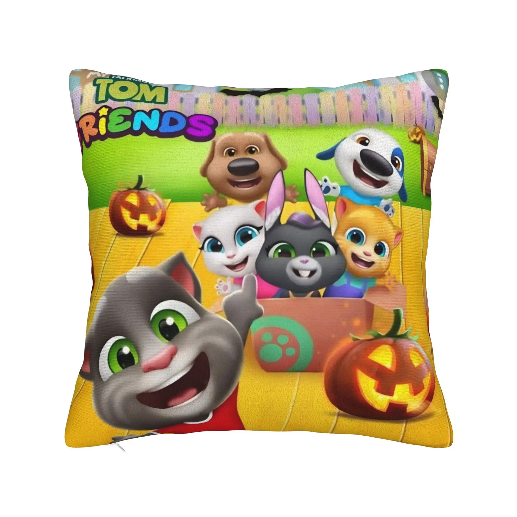 Decorative Pillowcases T-Talking T-Tom And F-Friends Accessories Bed  Pillow Case Cover Zippered Multi Size