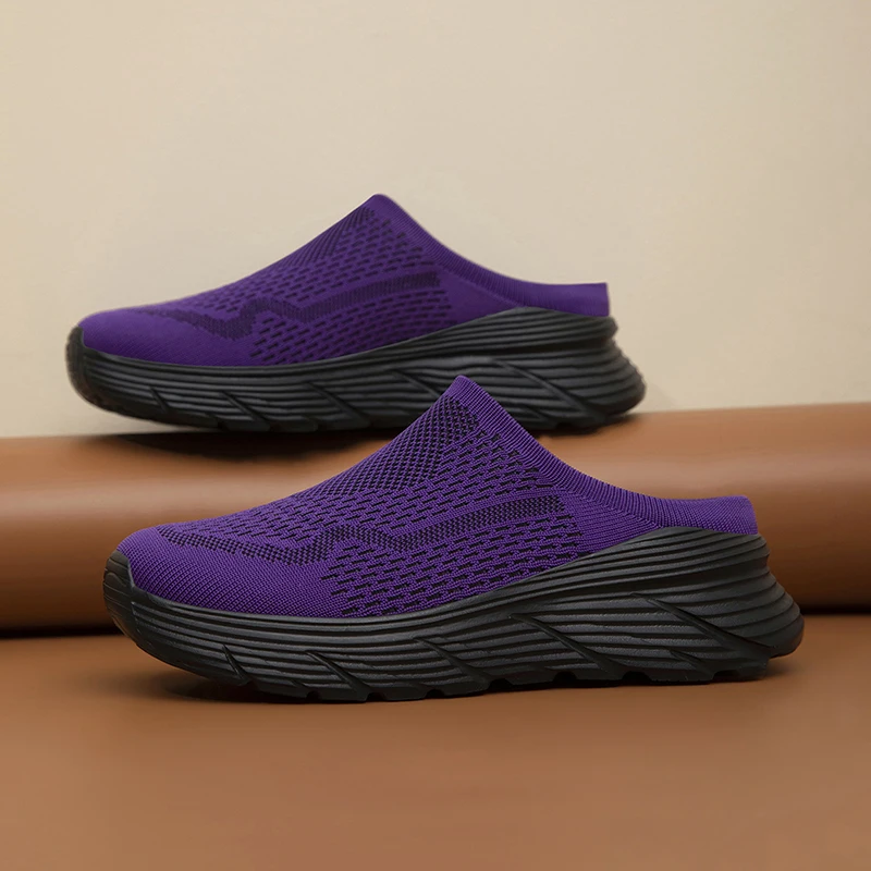 Summer Men Slippers Summer Breathable Home Indoor Slippers Men Thick Bottom Slides Fashion Couple Walking Shoes