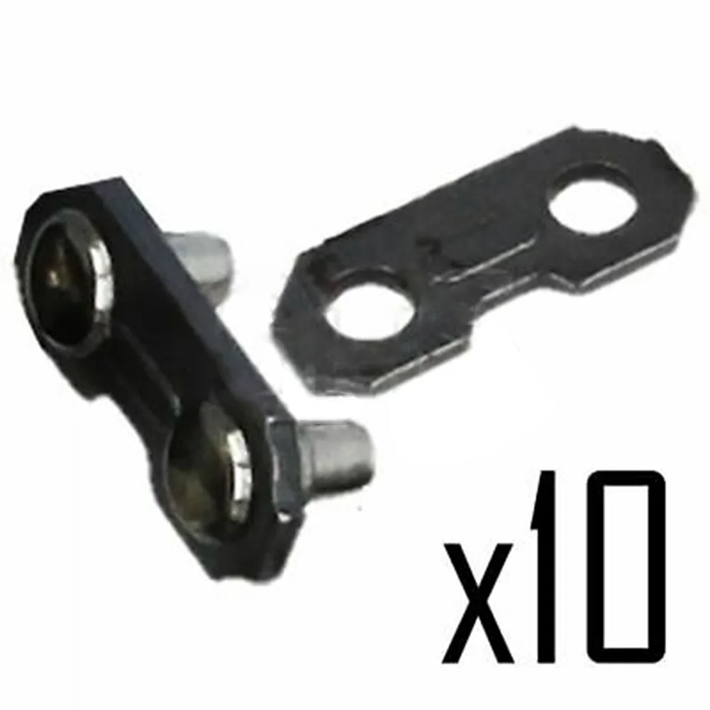 Eslabones de unión de cadena de motosierra, funcionamiento suave, paquete de 10 lisas y preestablecidas 3/8 050 1 3mm para un rendimiento de corte preciso