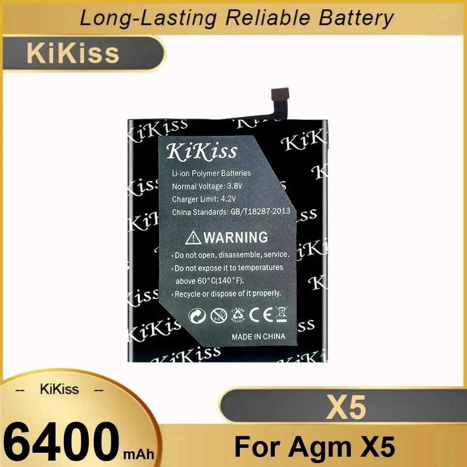 

Mobile Phone Battery Good Low-Temperature Performance 6400Mah For Agm X5 Fast Charging