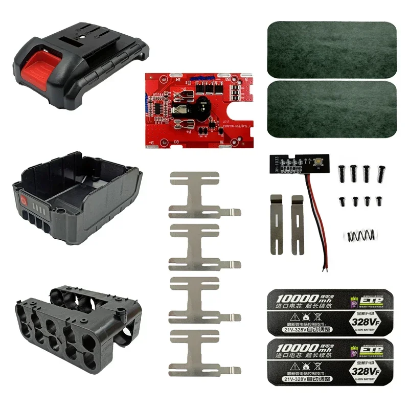 ETP 128VF skrzynka płyta ochronna do ładowania litowo-obudowa baterii PCB do obudowy akumulatorów litowo-jonowych Dayi 21V 18650 uchwyt 328VF