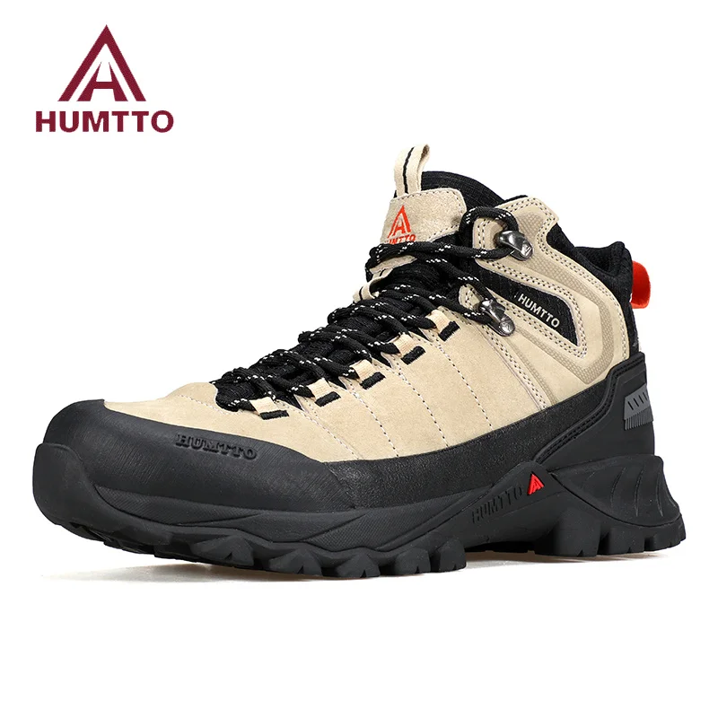 

HUMTTO Winter Men's Boots Warm Ankle Boots Outdoor Black Luxury Designer Leather Shoes for Man Rubber Work Safety Men Sneakers