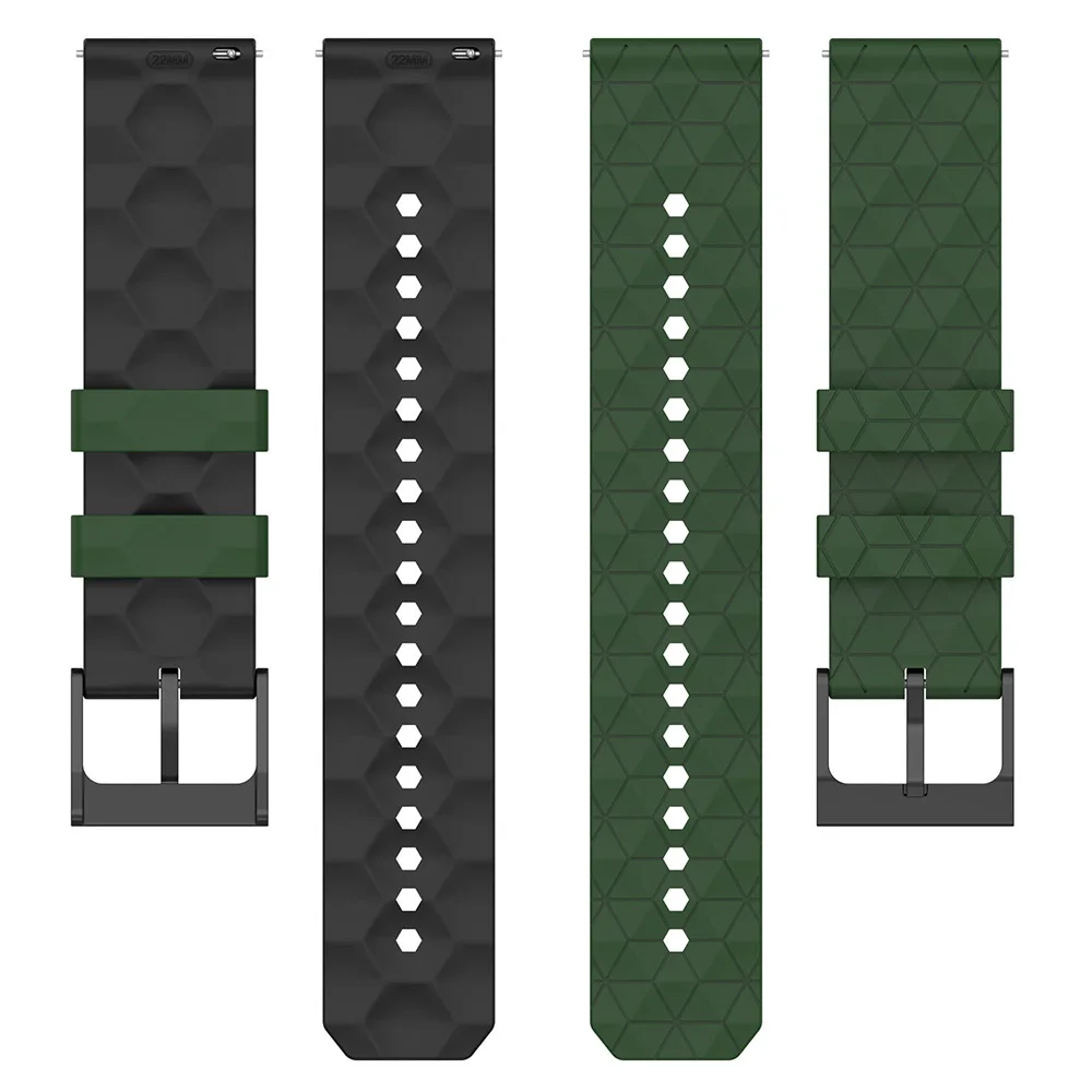 نمط كرة القدم من السيليكون للساعة الذكية ، هواوي ، هوامي أمازون فيت ، ساعة سامسونج غالاكسي 6 ، 5 ، 4 ، والعتاد S3 ، 20 ، 22 حزام