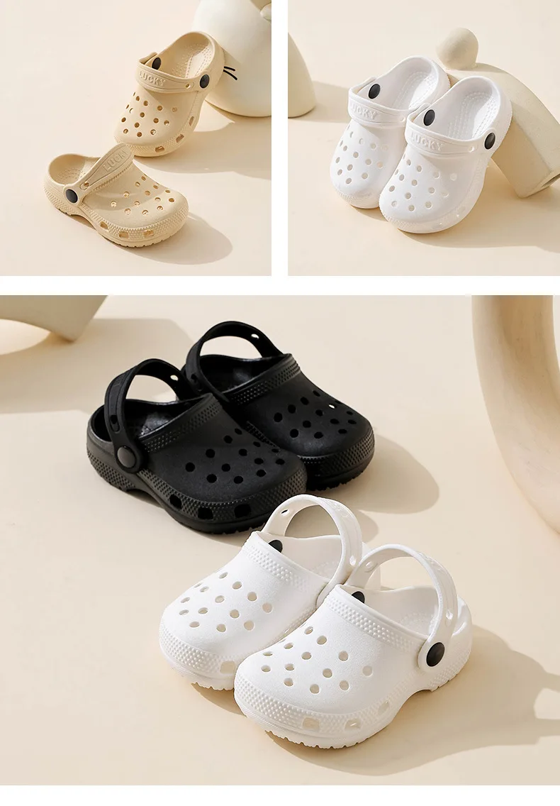 2026 Kinder Sommer Strand-Sandalen Unisex Lässige Garten-Clogs Outdoor Sandalen mit breiter Zehenbox für Mädchen Rutschfeste Haus- und Duschpantoffeln – Detail 16