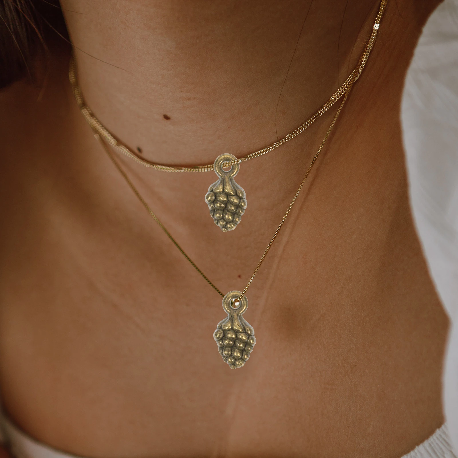 

100pcs Pine Cone Jewelry Charms Alloy Diy Earring Necklace Bracelet Pendant Decorative Hanging Accessories 3D Design Creative