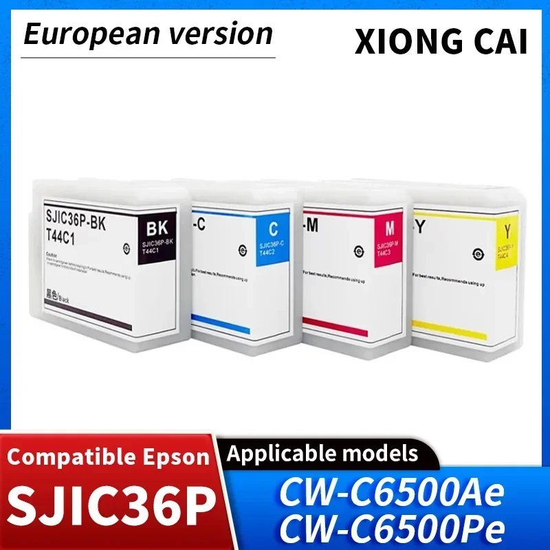 

Europe SJIC36P T44C1 T44C2 T44C3 T44C4 Pigment Ink Cartridge Compatible for Epson ColorWorks CW-C6500Ae C6500Pe Label Printer
